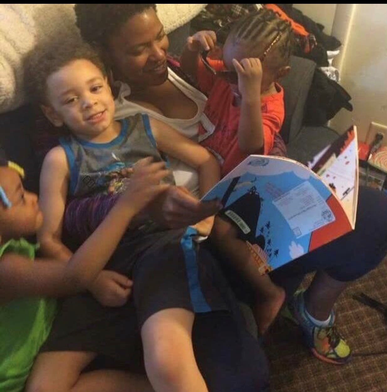 Dionne's grandchildren Vyolette, Trey and Legend