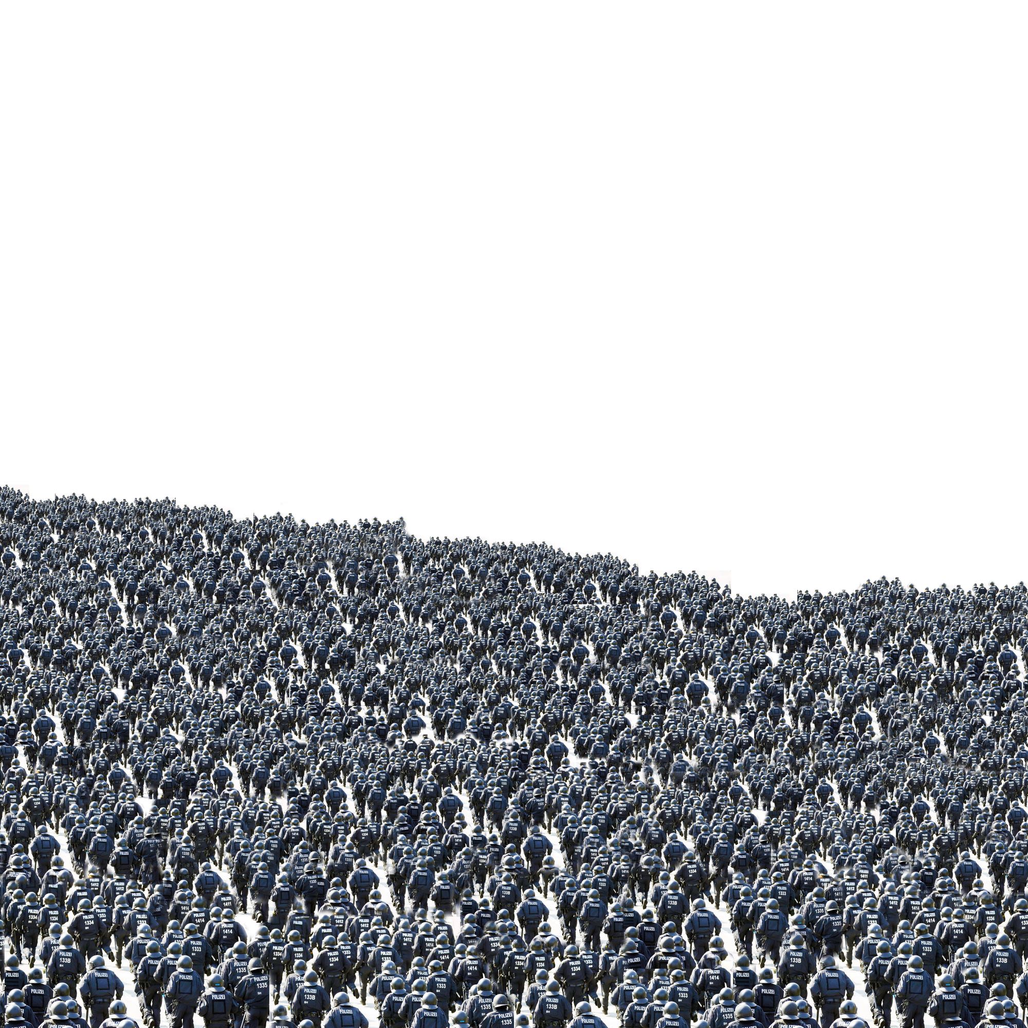 "Sea of Cops" is part of the "Over Policing" series. 2020 [Omid Tavakoli]