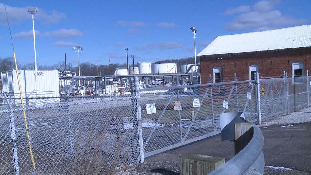 Buckeye Partners LP petroleum storage and pipeline on the east bank of the Cuyahoga River in Mantua.