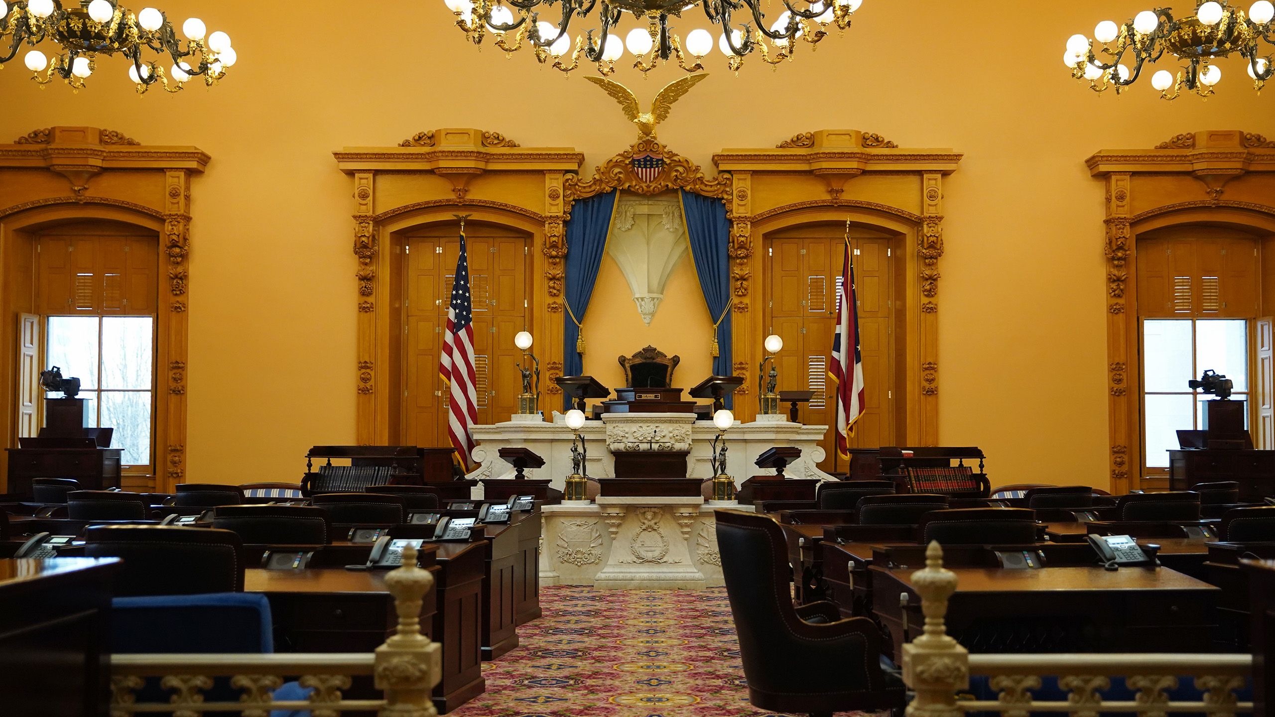 Inside the Ohio Senate chamber.