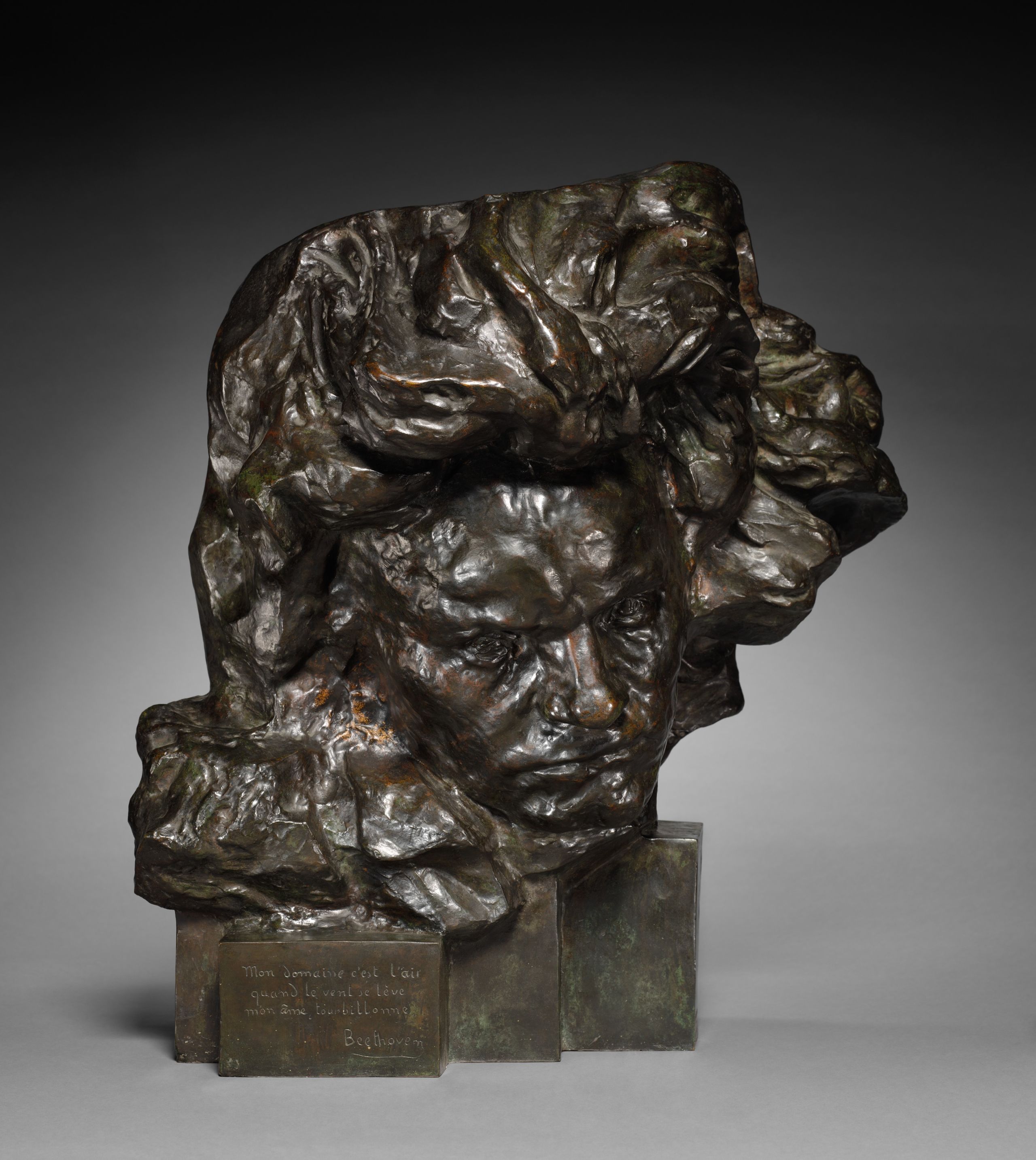 Bronze head of Beethoven by Emile Antoine Bourdelle