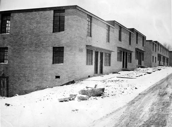 Woodhill public housing in winter, 1939